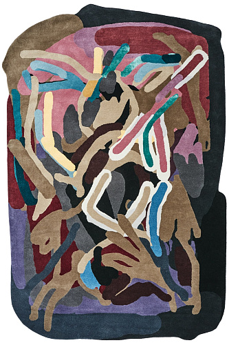 Smoked Wood Designer Handwoven Rug