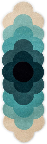 Optical Flower Teal 061207 Rug