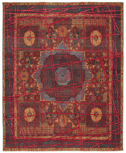 Mamluk Columbus Wrapped Red Rug
