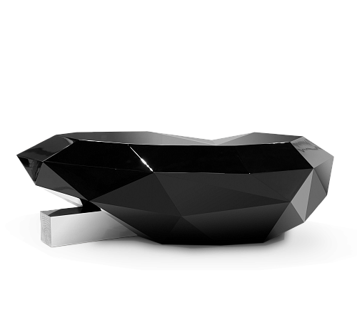 Prism Black Finish Coffee Table