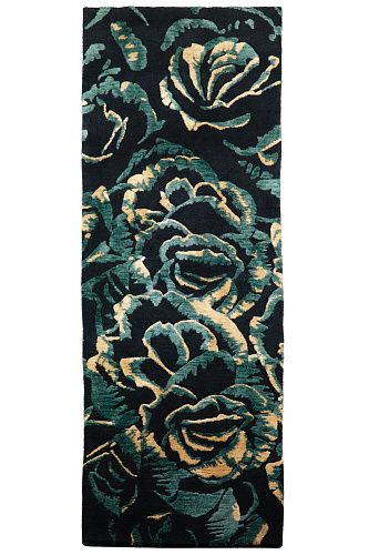 Dark Flower Designer Rug