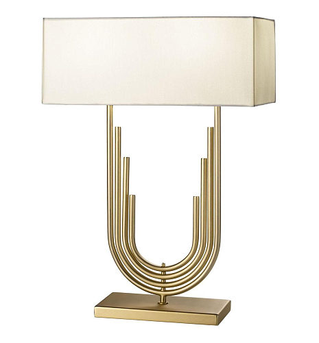 Neoclassical Table Lamp in Antique Gold Finish