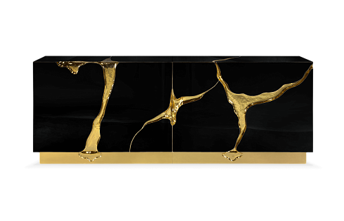 Elite Black & Gold Sideboard