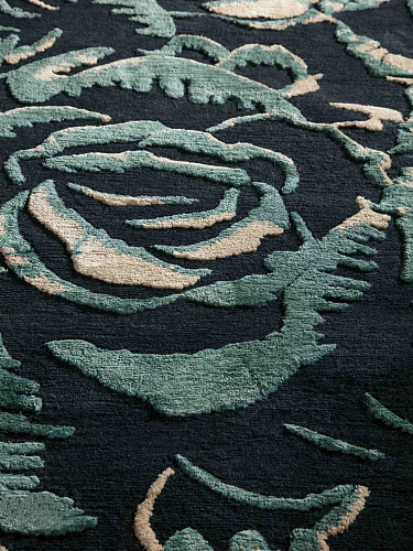 Dark Flower Designer Rug