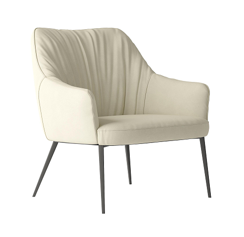 Agata White Lounge Armchair