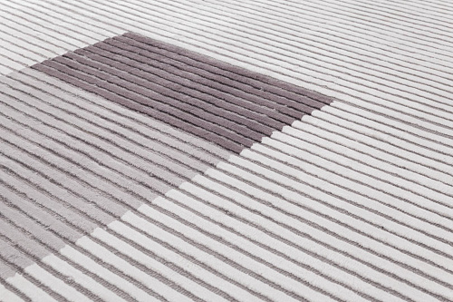 Hand-Loom Viscose Lines Rug