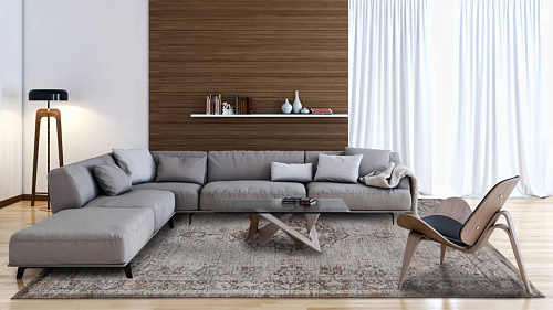 Vintage Style Grey Ebony Rug 8257