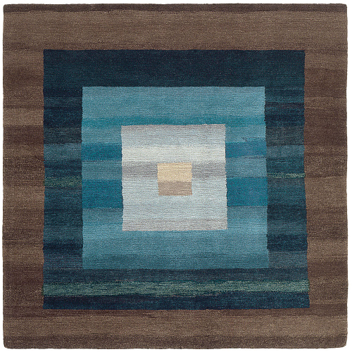 5 Border Blue Rug