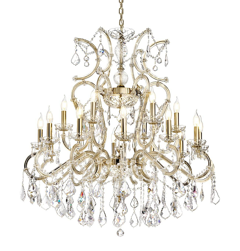 Mariateresa 18-Light Crystal Chandelier in Gold Finish