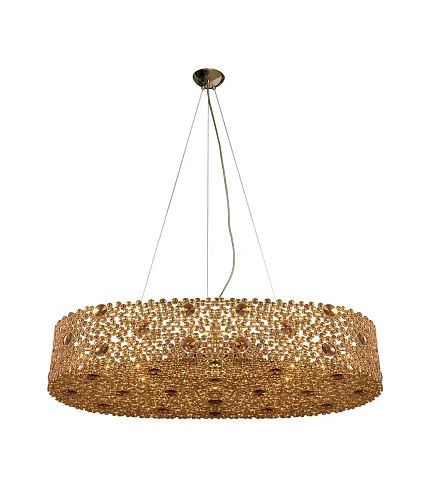 Eternelle Oval Bronze Glass Chandelier