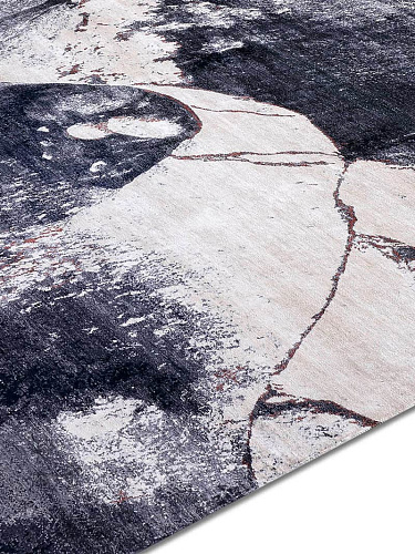 Black & White Hand-Knotted Rug