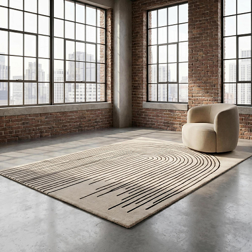 Arcade Lines Ivory Rug