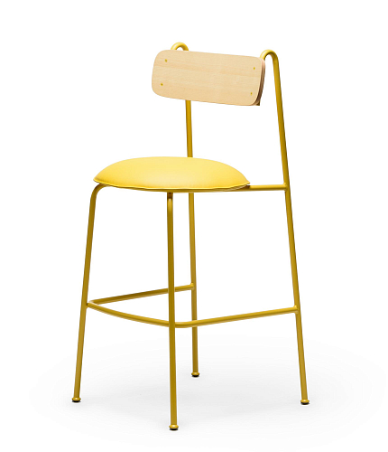 Lena Yellow Ash Wood Bar Chair