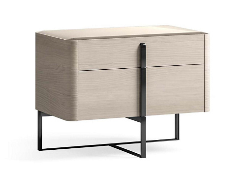 Glass-Top Bedside Table