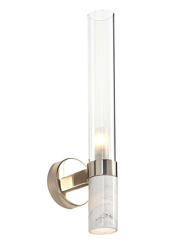 Carrara Marble and Glass Wall Lamp