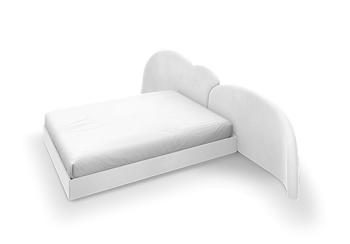 Fluffy Sky 2 White Children's Bed