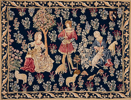 Wool Work with Border Tapestry