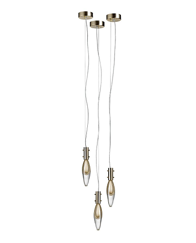 Venetian Glass Drops 3-Light Pendant