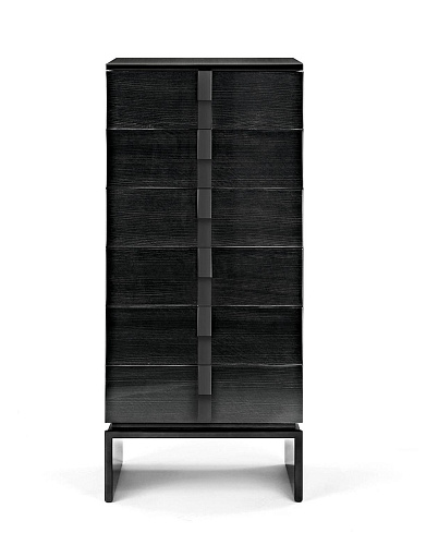 Black Chest of Drawers with 6 Drawers