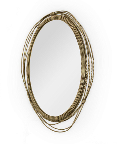 Circular Brass Wall Mirror