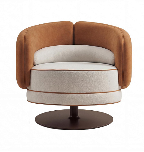 Bon Ton Two-Tone Swivel Chair