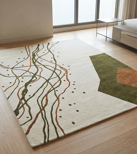 Calligraphic Paths Rug
