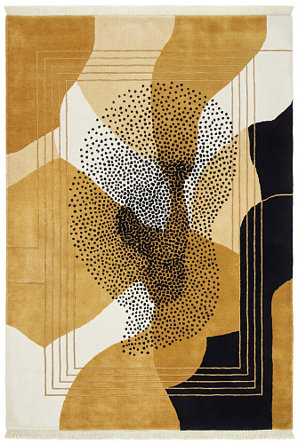 Abstract Figure Gold Rug