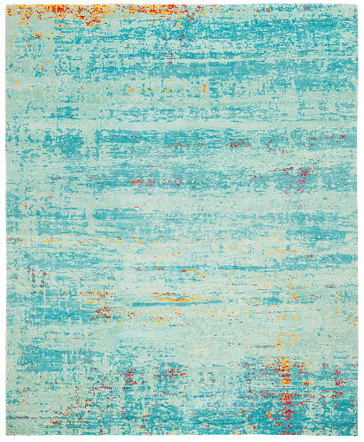 Artwork 20 Multicolor Aqua Rug
