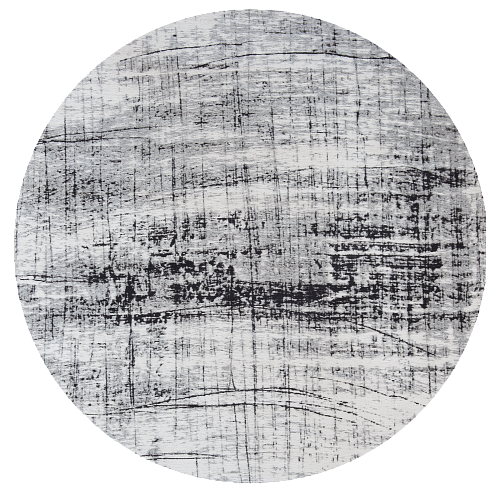 Black & White 8926 Round Rug