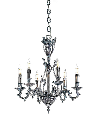 Handcrafted Chandelier in Blue Silver Finish