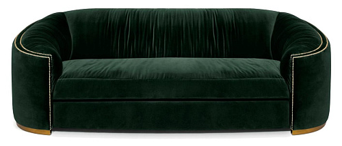 Premium Forest Green Curved Sofa