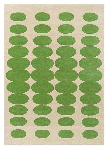 Optical Oval Green/Cream 157707 Rug