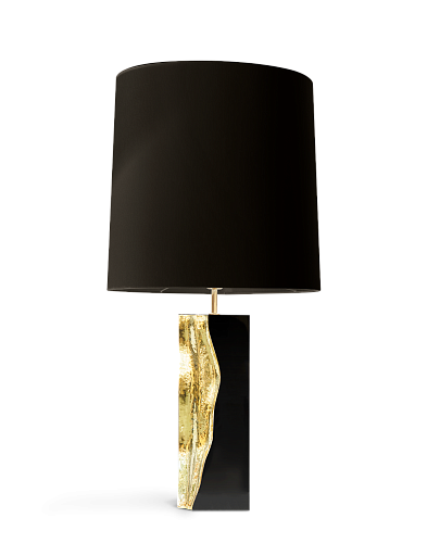 Glacier Black Marble Table Lamp
