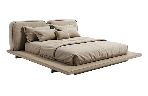 Aura Low Bed with Headboard