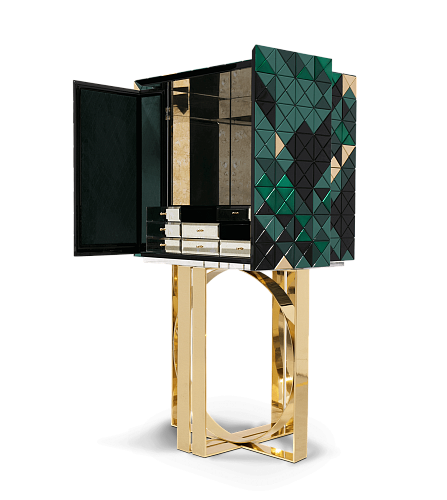 Mosaic Green Designer Cabinet