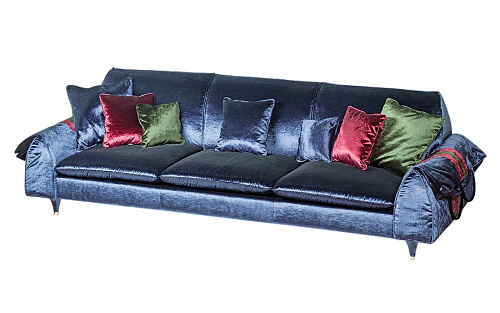 Eve Bag Sofa in Navy Fabric