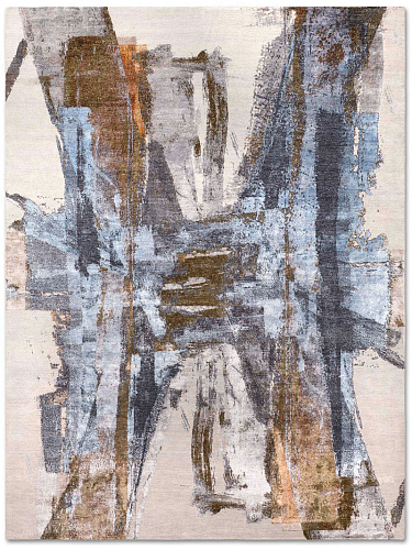 Blue Rust Hand-Woven Rug