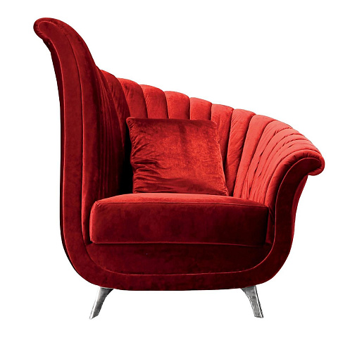 Red Velvet Lounge Armchair