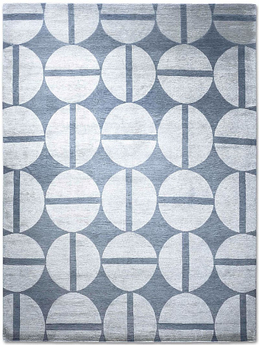 Silver Hand-Knotted Rug