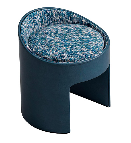 Zoe Leather Pouf