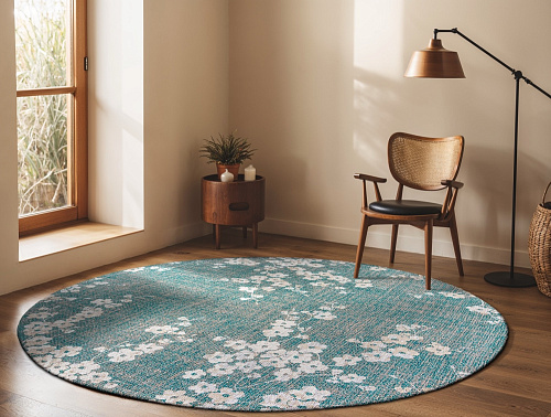 Lake Blue 9850 Round Rug