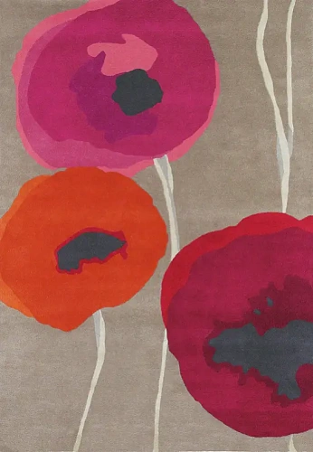 Sanderson Poppies Red Rug
