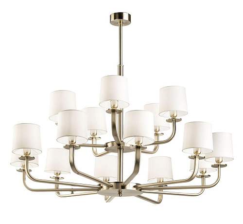 15-Light Chandelier in Brushed Pale Gold