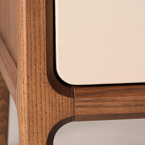 Leather-Covered Chest Of Drawers