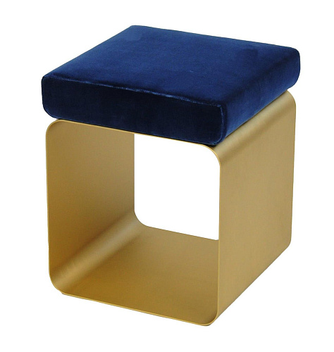 Blue Metal Frame Stool