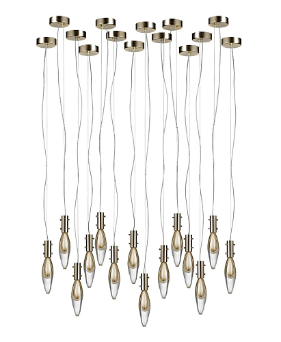 Venetian Glass Drops 14-Light Pendant