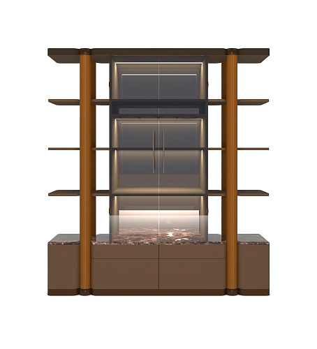 Bon Ton Open Wine Storage Cabinet