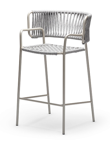 Klot Sand Grey Outdoor Bar Stool