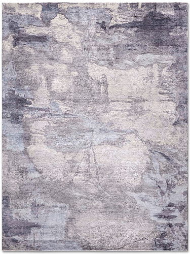 Light Grey Hand-Knotted Rug