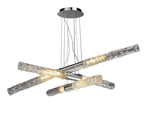 Linear Clear Glass Chandelier